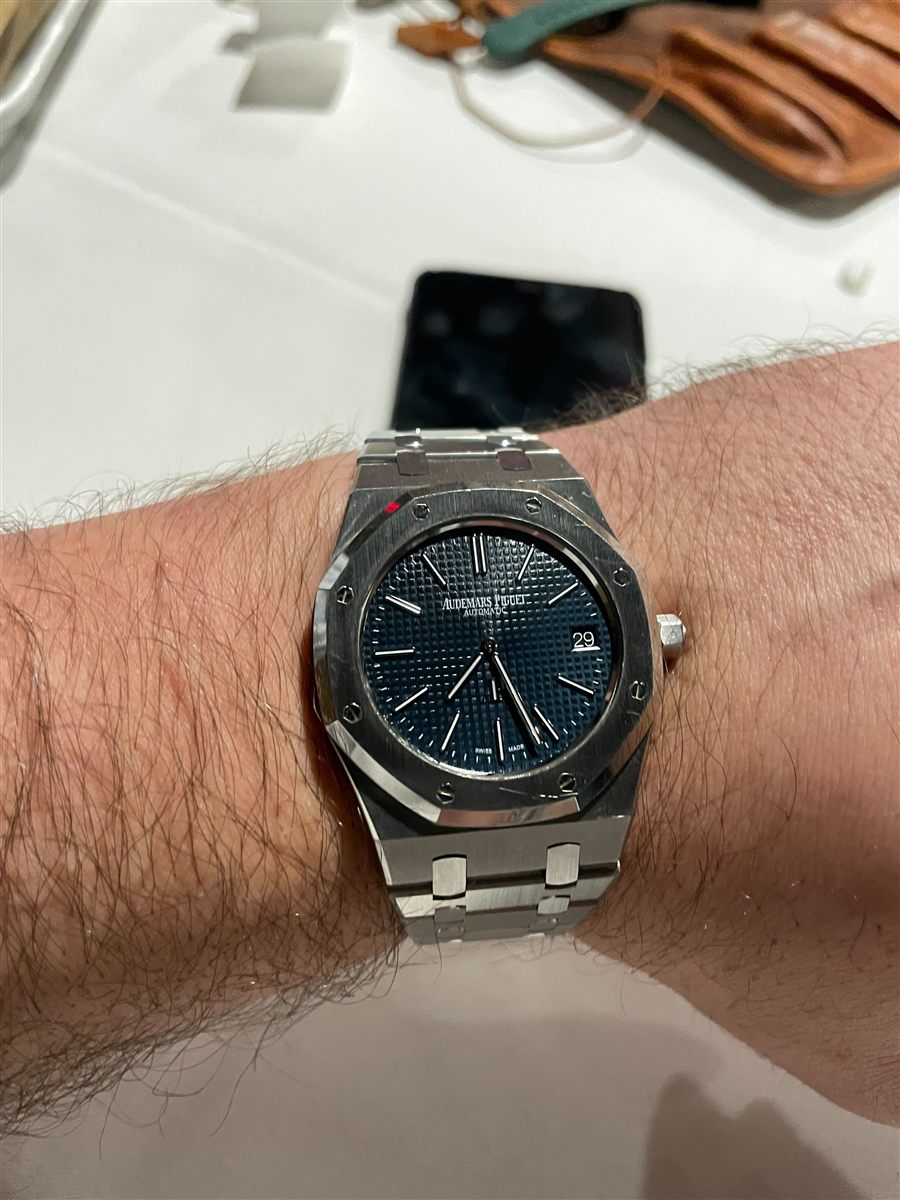 Blue and silver luxury sport watch