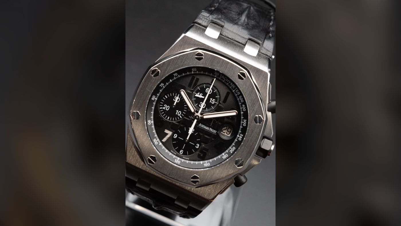 Audemars Piguet Royal Oak Offshore Chronograph 'Ginza 7' 26180ST, photographed at Watch Affinity in San Antonio