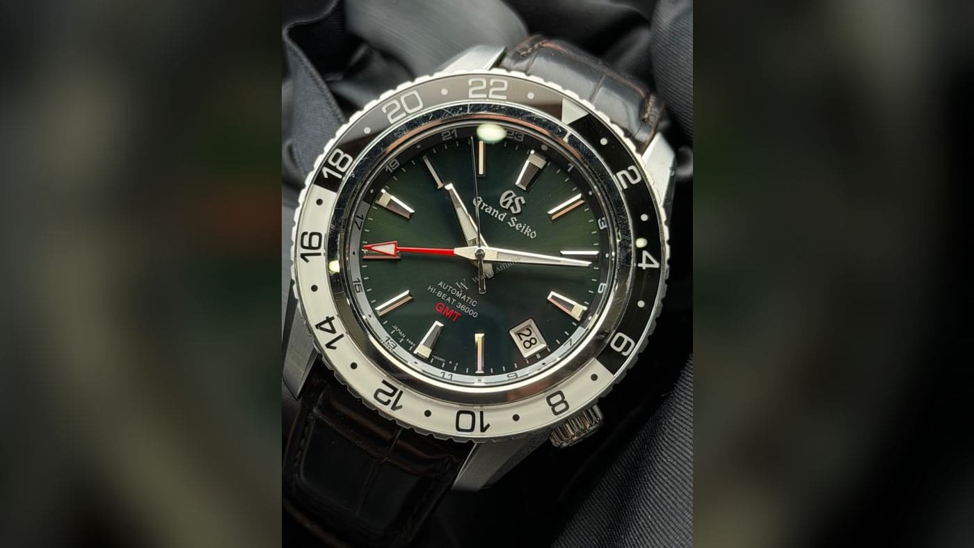 Grand Seiko Sport Collection Hi-Beat 36000 GMT Vintage SBGJ239, photographed at Watch Affinity in San Antonio