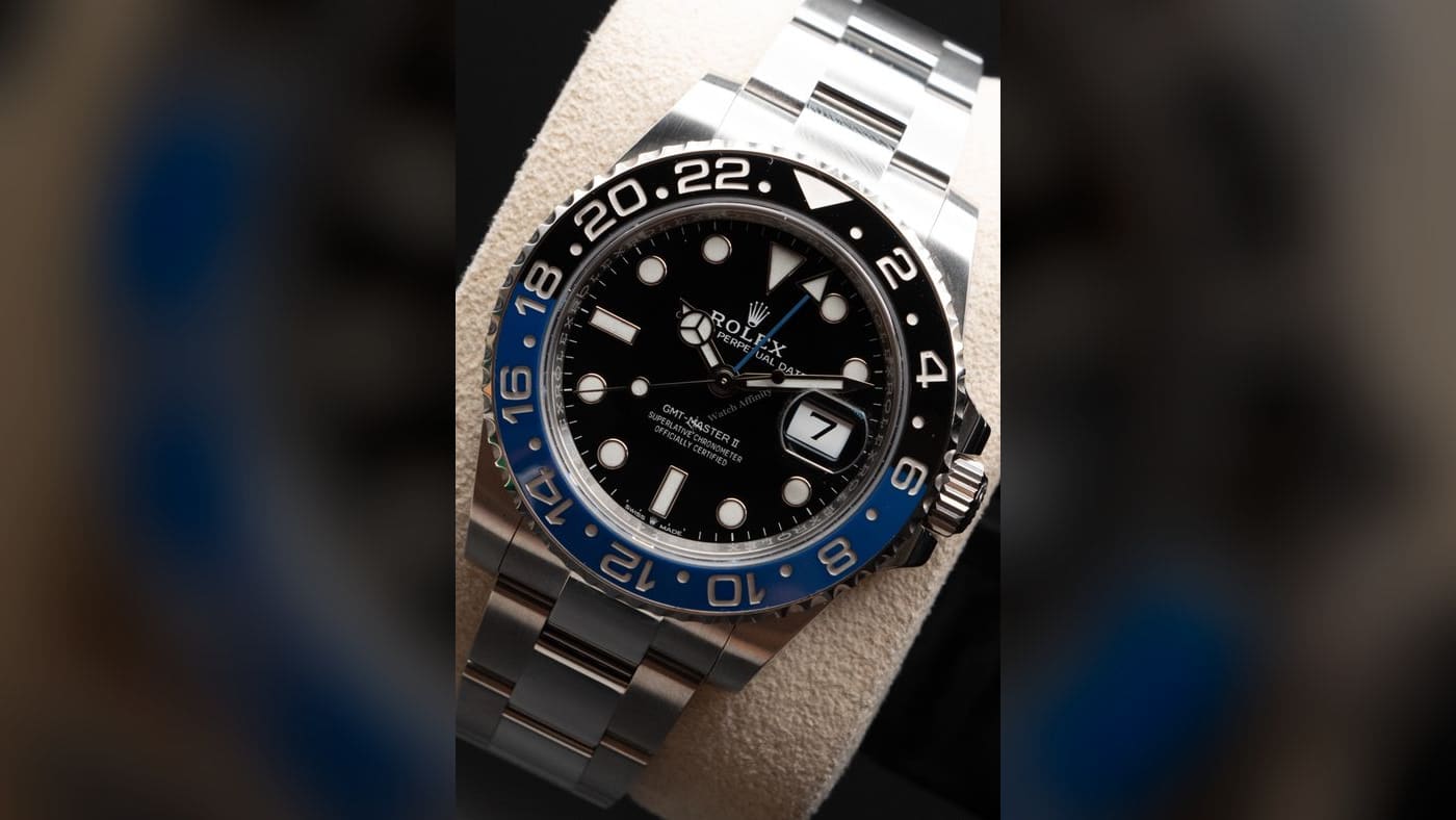Rolex GMT-Master II Batman 126710BLNR, photographed at Watch Affinity in San Antonio