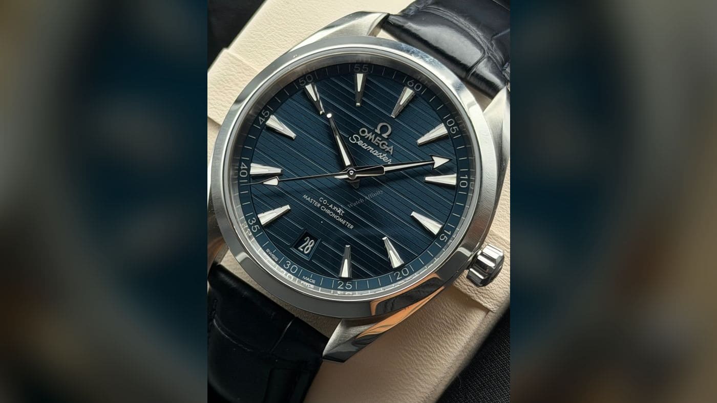 Omega Seamaster Aqua Terra 150M Co-Axial Master 220.13.41.21.03.003, photographed at Watch Affinity in San Antonio