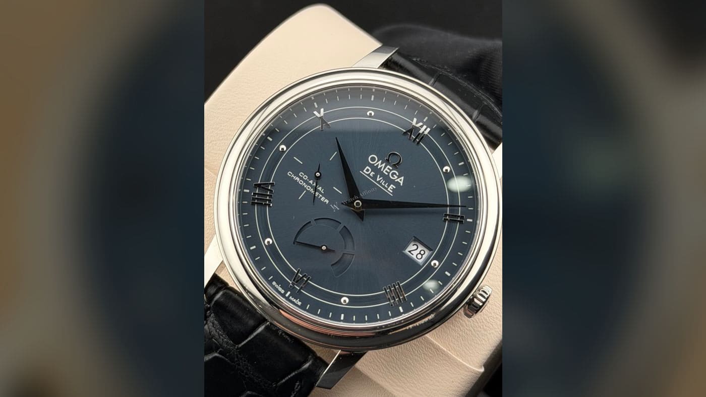 Omega De Ville Prestige Co-Axial Chronometer Power 424.13.40.21.03.002, photographed at Watch Affinity in San Antonio