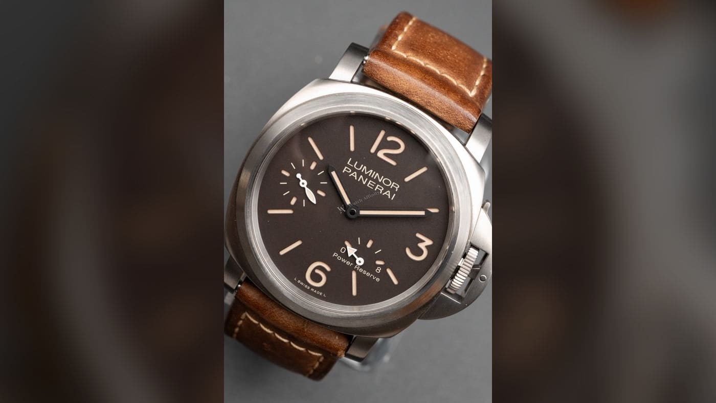 Panerai Luminor 8 Days Power Reserve Titanium PAM00797, photographed at Watch Affinity in San Antonio