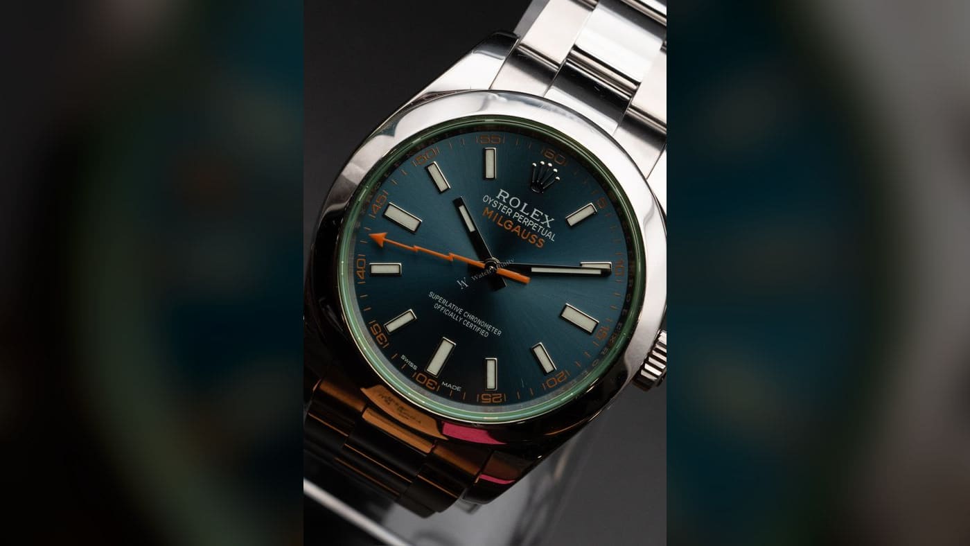 Rolex Milgauss 116400V, photographed at Watch Affinity in San Antonio