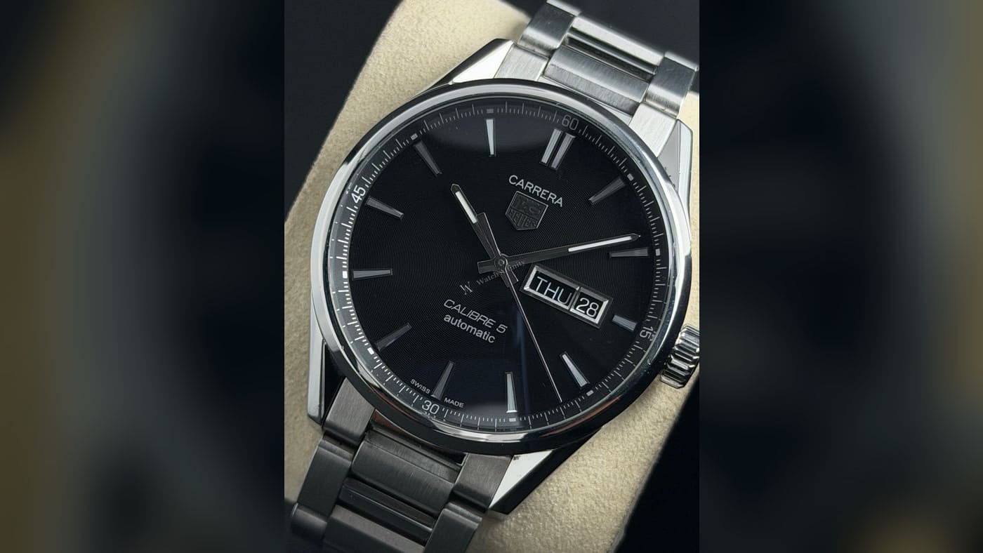 TAG Heuer Carrera Calibre 5 WAR201A, photographed at Watch Affinity in San Antonio