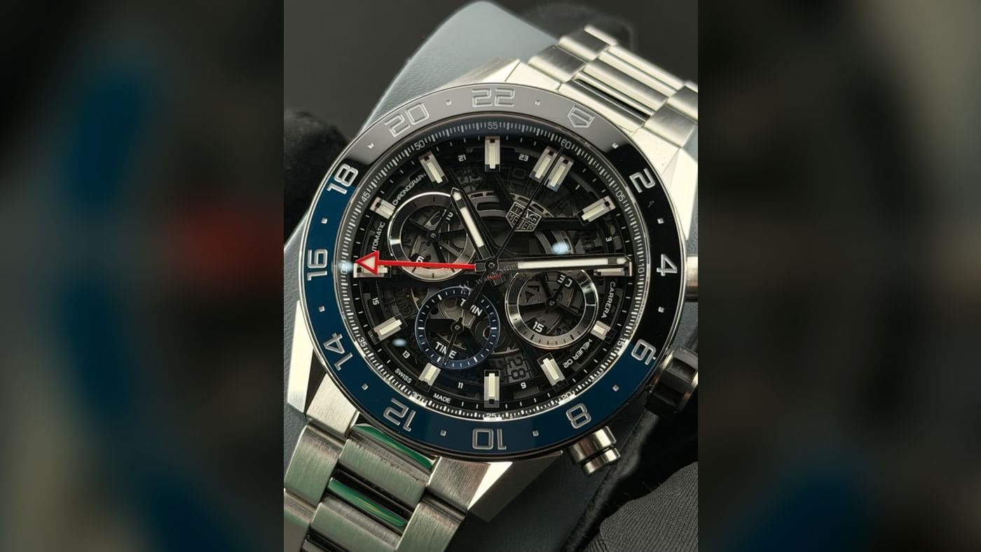 TAG Heuer Carrera 02 GMT CBG2A1Z, photographed at Watch Affinity in San Antonio