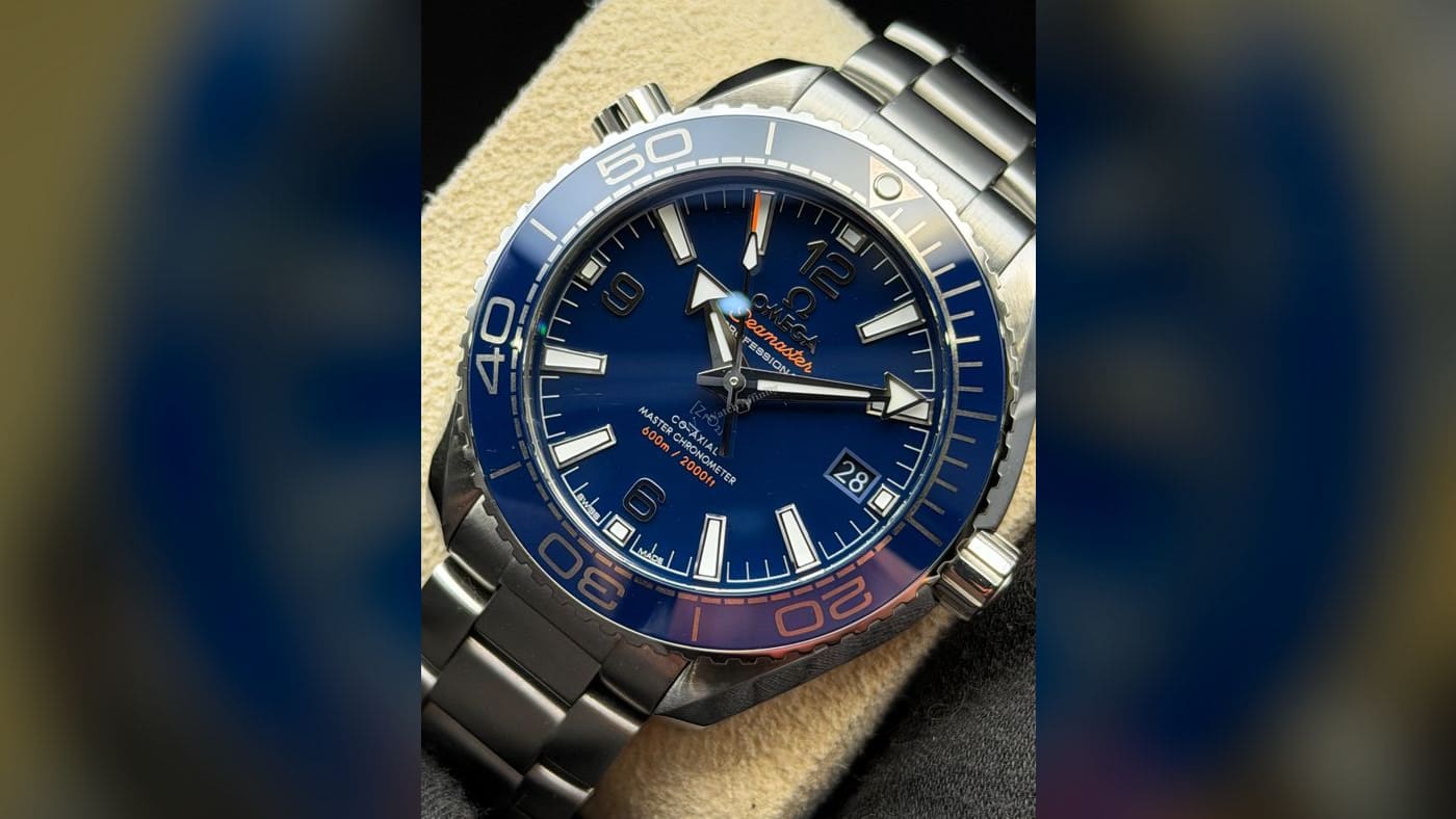 Omega Seamaster Planet Ocean 215.30.40.20.03.001, photographed at Watch Affinity in San Antonio