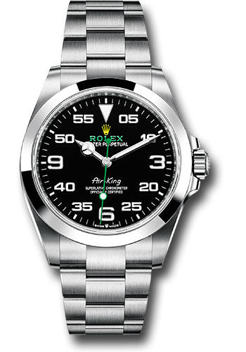 Rolex Oystersteel Air-King Watch - Smooth Bezel - Black Arabic Dial - Oyster Bracelet - 126900 bk