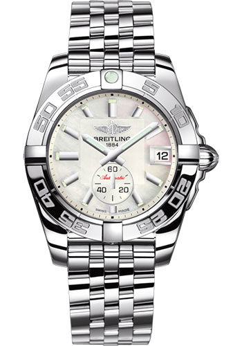 Breitling Galactic 36 Automatic Watch - Steel - Pearl Dial - Steel Bracelet - A3733012/A716/376A