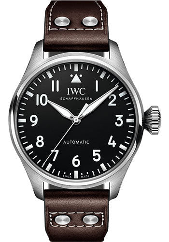 IWC Big Pilot's Watch 43 - Stainless Steel Case - Black Dial - Brown Calfskin Strap - IW329301