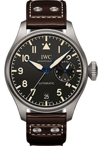 IWC Big Pilot's Watch Heritage - 46.2 mm Titanium Case - Black Dial - Brown Calfskin Strap - IW501004