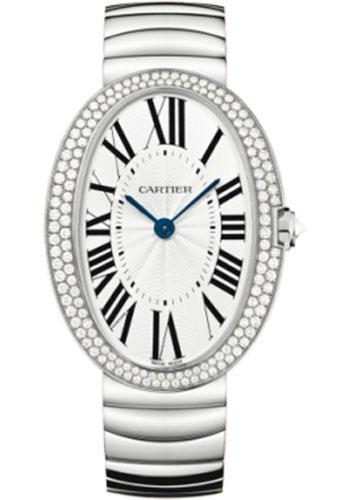Cartier Baignoire Watch - Large White Gold Diamond Case - Gold Bracelet - WB520010