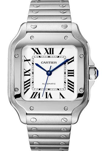Cartier Santos de Cartier Watch - 35.1 mm Steel Case - Silvered Dial - WSSA0029