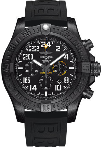 Breitling Avenger Hurricane Watch - Breitlight - Volcano Black Dial - Black Diver Pro III Strap - Folding Buckle - XB1210E41B1S1